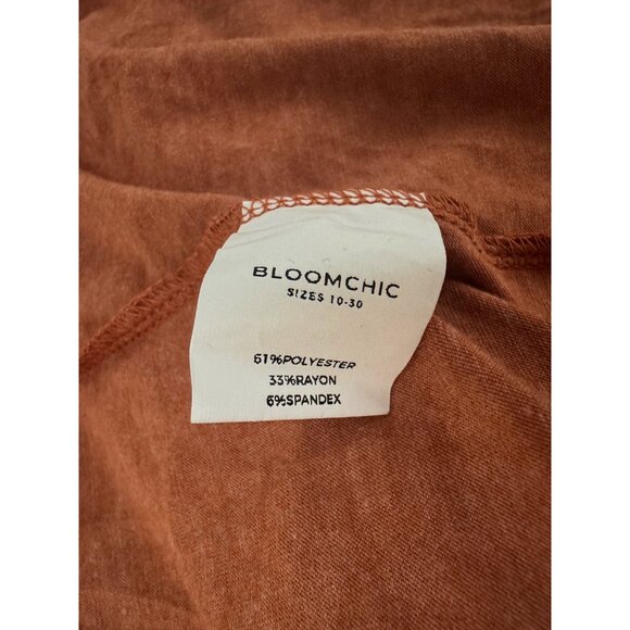 Brown Orange Smiling Pumpkin Jack-O-Lantern Soft Top Shirt Size 28 4X Halloween - Picture 5 of 6